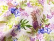 Imported Linen - Pineapple Floral - Printed Linen Fabric