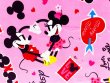 Minky Apparel Plush Fabric - Mickey Mouse + Minnie Mouse - Love Tossed