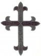 Iron-on Applique - Fleury Latin Cross #19553 - Black,   6.5" x 4.75"