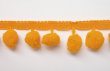 Ball Fringe - Tangerine Pom Pom Trim