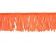 Rayon Chainette Fringe - Florescent Orange, 2 inch