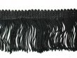 Wholesale Rayon Chainette Fringe - Black #2,  9 inch  -  18 yards