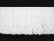 Wholesale Rayon Chainette Fringe - White #1 - 9 inch  -  18 yards