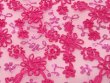 Envy Sequin Netting - Ribbon Embroidered Sequin Tulle Fabric - Fuchsia