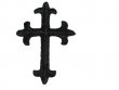 Iron-on Applique - Fleury Latin Cross #17864 - Black, 1.875" x 1.375"