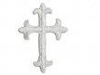 Iron-on Applique - Fleury Latin Cross #17864 - White, 1.875" x 1.375"