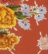 Oilcloth - Mums Red
