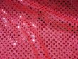 Faux Sequin Knit Fabric - 626 Red