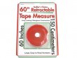 Sullivans Retractable Tape Measure, Red 60"