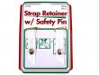 Sullivans- Strap Retainer W/Safety Pin, White
