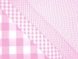 Gingham Check Fabric - Soft Pink with White