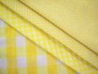 Gingham Check Fabric - Yellow with White
