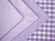 Gingham Check Fabric - Lilac with White
