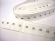 Corset Lacing Tape - White Bone Casing with Nickle Grommets - Priced per 1/2 yd increments