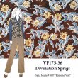 IF175-36 Divination Sprigs - Brown with Tan and Steel Blue Floral Hoffman Cotton Print Fabric