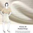 VF214-39 Pickford Stripe - Italian Cream Stretch Woven Linen-Cotton Blend Fabric To Be Cut Cross-Grain