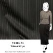 VF215-34 Vulcan Stripe - Black Suiting with White and Blush Pinstripe Fabric