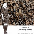 VF215-38 Discovery Mélange - Brown and Grey Abstract SofTouch Polyester Peachskin Print Fabric