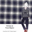 VF216-21 Vixen Hipster - Navy and White Yarn Woven  Plaid Cotton Flannel Fabric