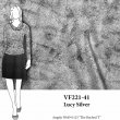 VF221-41 Lucy Silver - Lightweight Stretch Faux Leather Fabric