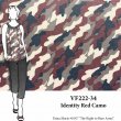 VF222-34 Identity Red Camo - Dark Red with Grey And Cream Camouflage French Terry Knit Fabric