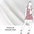 VF223-39 Monarch Cloud - Ivory 200GSM Rayon Jersey Knit Fabric