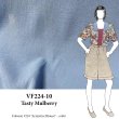 VF224-10 Tasty Mulberry - French Blue Crinkle Cotton Gauze Fabric