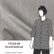 VF224-48 Record Railroad - Black and Off-white Striped Cotton Oxford Cloth Fabric