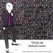 VF225-20 Michael Couture - Raspberry + Purple + Grey +Black and White Yarn-Woven Tweed Fabric