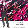 VF225-25 Moon Flames - Cerise and Orange with Black and White Diagonal Print Sweater Knit Fabric