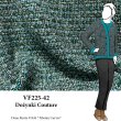 VF225-42 Dożynki Couture - Jade and Black with Teal and Gray Yarn-Woven Tweed Fabric