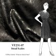 VF231-07 Strad Scales - Black Foiled Snake Skin Ponte di Roma Double Knit Fabric