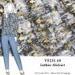 VF231-10 Luthier Abstract - Indigo Tan Cream and Black Crepe Georgette Fabric