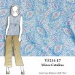 VF234-17 Mines Catalina - Pastel Blue and Pink Cotton-Rayon Jersey Knit Print Fabric