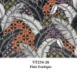 VF234-26 Flats Exotique - Novelty Tiles and Frond Print on Linen-Look Polyester Fabric