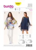Burda 6589 - Misses' Knit and Sheer Top and Dress Sewing Pattern