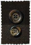Clothing Button - Handsome Tortoise Shell Style Composite Button with Four Holes - 3 pk