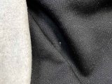 Drake Sweatshirt Fleece - #02 Black with White Cotton Blend Fabric from Telio & Cie