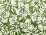 Kahala Linen-Cotton Fabric by Tori Richard - Green Flower