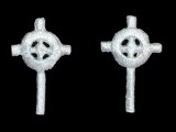 Iron-on Applique - Mini Celtic Cross #511652 - White, 1.25" x .75"