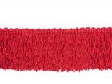 Rayon Chainette Fringe - Red #12, 2 inch