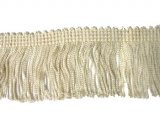 Rayon Chainette Fringe - Ivory #26 - 4 inch