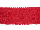 Rayon Chainette Fringe - Red #12, 4 inch