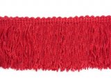 Rayon Chainette Fringe - Red #12, 6 inch