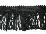 Rayon Chainette Fringe - Black #2 -  9 inch