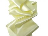 Wholesale Double Faced Satin Ribbon - 3.75" Light Yellow #79 - 27.5 yards