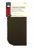 Dritz- Twill Iron-On Patches, 2 Count Brown