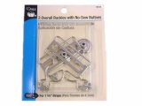 Dritz 88-65 - Overall Buckles with No Sew Buttons -  1.625" Silver