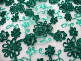 Envy Sequin Netting - Ribbon Embroidered Sequin Tulle Fabric - Teal