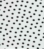 Wholesale Oilcloth - Polka Dots - Black Dots on White,   12yds